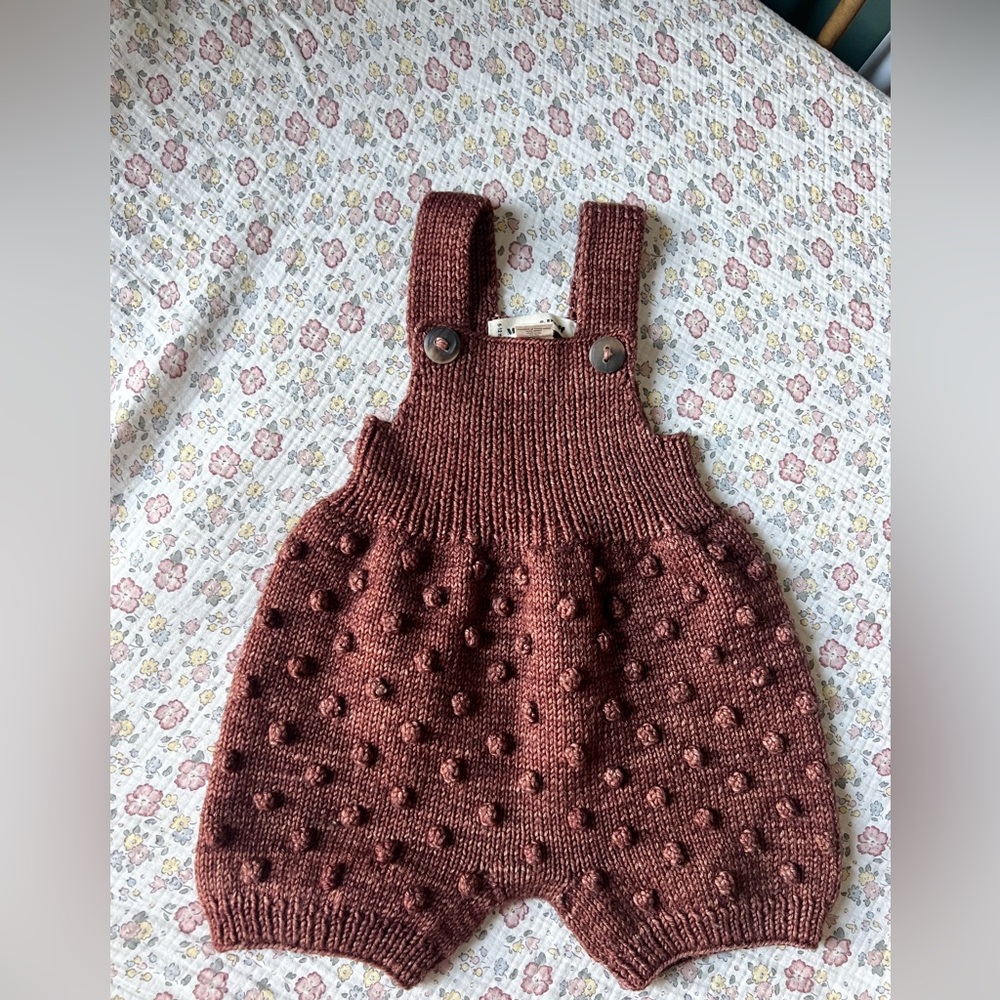 Misha and Puff Popcorn Romper in Chestnut